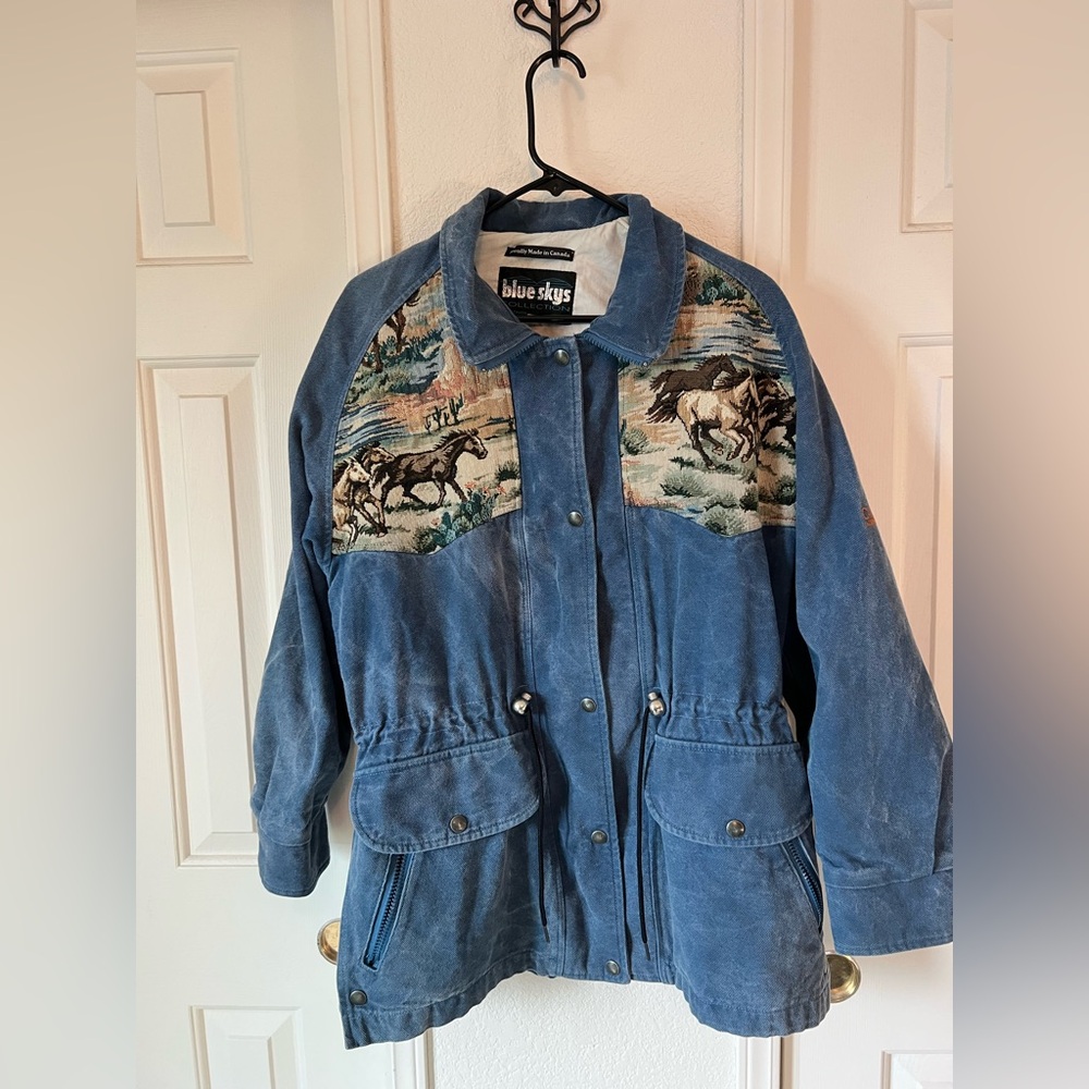 Blue Sky Collection embroidered denim jacket